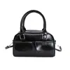 Versión Coreana Bolso Boston de Mano Retro de Nicho para Mujer 2025 Invierno Nuevo de Moda Color Bloqueado Bolso de Hombro Único Cruzado