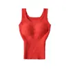 Chaleco Cálido de Lana de Cordero Suave y Esponjoso con Almohadilla Integrada en el Pecho Moda Otoñal Versátil Delgado Corto Camisola Base para Mujer