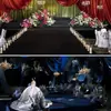 Palco de Carpete Preto Layout de Exposição Casamento Casamento Hotel Mesa Descartável Cerâmica de Casamento Loja Resistente ao Desgaste