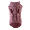 Suéter de moda para perro mascota, ropa de mascota nueva y moderna para otoño e invierno, tejido de punto trenzado de color liso, cálido y cómodo, transfronterizo