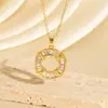 Corrente de Suéter Circular Nova Estilo Europeu e Americano Bordada com Diamantes, Luxo Leve, Alto Padrão, Versátil, Moderno e Exquisite Joia de Colar
