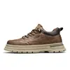 Zapatos de Hombre Otoño Invierno Estilo Nuevo Retro Británico Modernos Botas Martin de Caña Media para Hombre Botines Cortos Casuales para Exteriores de Trabajo