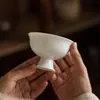 Bandeja de Cerâmica Verde Sombra Embossada Feita à Mão Bandeja para Gaiwan Conjunto de Chá Kung Fu Celadon Xícara do Anfitrião Xícara de Degustação Xícara de Chá Xícara da Feira