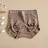 Calcinha feminina sem costura, cintura média, levanta bumbum, plus size, 100A antibacteriana, com forro de cogumelo reishi e seda de amoreira, modelo biquíni triangular, atacado