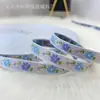 Fita de Cetim Bordada Jacquard 0,8cm Laço Artesanal DIY Acessórios para Roupa de Performance Hanfu Cinto de Embalagem para Caixa de Presente