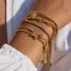 Jieding Pulsera de Acero Inoxidable Zirconia Estilo Europeo y Americano para Mujer Joyería de Lujo Ligero Gama Alta Acero de Titanio Antidesvanecimiento Joyería Estilo Caliente Transfronterizo