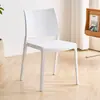 Sillas de Comedor Minimalistas Nórdicas de Plástico, Apilables, Disponibles en Múltiples Colores, Adecuadas para Uso Doméstico, Comedor, Ocio, Apartamentos Pequeños, Ahorro de Espacio, con Respaldo
