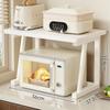 Estante para Horno de Microondas Estante de Almacenamiento Estante para Encimera Horno Doble Capa Multifuncional Escritorio Cocina Hogar Arrocera Eléctrica Estante de Almacenamiento