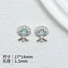 Colgante Sencillo de Aleación Incrustado con Concha de Perla Material para Pulsera de Cuentas Hecha a Mano DIY, Aretes, Accesorios para Collares