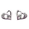 Brincos de coração de diamante de prata com temperamento Yihua moda coreana prata não fácil brincos em forma de coração da moda brincos
