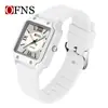 Reloj Oufani Impermeable con Números Romanos, Correa Simple de Nailon, Reloj de Cuarzo, Silencioso, Ligero, Reloj Unisex para Escuela Secundaria y Exámenes de Admisión a la Universidad