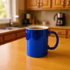 Copo de Água de Cerâmica Eletrogalvanizada de Alta Qualidade, Caneca Elegante com Brilho Metálico, Copo de Cerâmica com Revestimento Reto, Xícara de Café