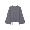 Venta al por mayor transfronteriza Verano 2026 Nuevo estilo europeo y americano Ropa para mujer Cuello redondo Simple Sin mangas Dobladillo dividido Cárdigan de punto