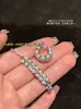 Pulseira Colar DIY Contas Espaçadoras Strass Tom Prata Venda Quente Versátil Acessório Multicamadas Fecho