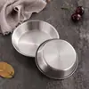 Plato Pequeño de Acero Inoxidable 304 para Guarniciones, Salsa de Tomate, Plato para Condimentos, Plato Occidental para Filete, Plato para Salsa de Pimienta Negra, Plato para Kimchi