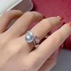 Diy Accesorios de Perlas Plata de Ley S925 Sentido Avanzado Anillo Atmosférico Material Soporte Vacío Anillo Semiterminado Soporte para Anillo para Mujer