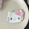 Flequillo lateral con forma de pata de gatito Kt de peluche con cinta mágica para niñas, Pinzas para el pelo rosas suaves y lindas, Dulces accesorios para el pelo, Pasadores