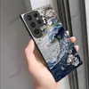 Funda de Cristal para iPhone 16 de Alta Gama con Patrón de Ola en Relieve Tridimensional, Floral, Manzana 17Pro - La Más Vendida de la Estación Temu