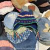 Estilo Étnico Padre e Hijo Hecho a Mano Tejido Retro Protección para Orejas Gorro de Aviador Otoño e Invierno Marca de Moda Callejera de Nicho Corea del Sur Gorro Cálido
