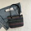 Bolsa de Tela de Lino 2024 Moda de Verano Salida Bolsa de Lino para Llevar en la Mano Mochila de Trabajo Lonchera Bolso Casual a Rayas