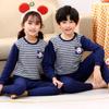 Suéter de Algodão Infantil Outono e Inverno Desenho Animado Roupas de Outono Calças de Outono Pijama para Bebê Roupas de Casa Roupa Íntima Básica Conjunto