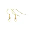 Ganchos para orejas de acero inoxidable color dorado 18K chapado al vacío que conserva el color accesorios para joyería componentes para joyería DIY en stock para venta al por mayor