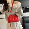 Bolsa de Design de Nicho para Mulheres Ins Nova Moda Coreana Bolsa Transversal com Corrente Estilo Plissado de Alta Qualidade Bolsa Saco