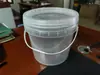 Nuevo Material Cubo de Plástico de 5L Cubo de Plástico de Grado Alimenticio Blanco 5L Cubo Químico Grasa Cubo de Pintura de 5 Litros con Asa