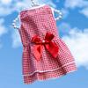 Gran Venta Falda para Perro Vestido con Lazo Vestido de Boda Primavera Verano Otoño Nuevo a Cuadros Ropa para Mascota Perro Gato Rayado Pomerania