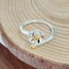 Anillo creativo tailandés de plata para mujer estilo japonés y coreano artístico fresco flor de cerezo abierto ajustable anillo de cola anillo para el dedo índice venta al por mayor