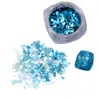 Rinestones para Uñas Azul Lago Xiaohongshu, Piezas Brillantes Mixtas, Rhinestones Azules en Forma de Corazón, Decoraciones de Rhinestone para Uñas de Gel Ojo de Gato