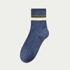 Calcetines para Hombre de Longitud Media Ins Modernos Versátiles Estilo Coreano Estilo Japonés Estilo Universitario Deportivos Otoño e Invierno Calcetines Rayados para Hombre