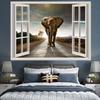 Fondo de Tela para Ventana de Paisaje Marino Tela Colgante ins Decoración de Pared Pintura de Paisaje Marino de Flores para Mesita de Noche de Dormitorio Tapiz Nocturno para Habitación