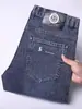 Jeans Casuales de Pierna Recta para Hombre, Ligeros, de Lujo Europeo, Alta Calidad, Sencillos, Ajustados, Modernos, Elásticos, Combinables, Bordados