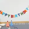 Fabricante Personalizado Feltro Colorido Banner de Aniversário Estilo Ins Decoração de Celebridade da Internet Banner para Festa Infantil Feito à Mão