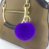 Llavero con colgante de bola de pelo de conejo Rex de imitación de 8 cm, venta al por mayor de fábrica, para bolso de piel de mujer, accesorios para coche