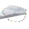Collar de Cadena para Clavícula con Diamante Azul Arcoíris Gota de Agua Circonita Siete Colores, Estilo Dopamine Girl de Colores Transfronterizo, Chapado en Plata, Sensación de Alta Gama