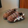 Sapatos Fofos Estampa de Leopardo Infantil 2025 Inverno Novo Tênis Esportivo Peludo para Meninas, Crianças Pequenas e Grandes, Sapatos Quentes de Algodão Duplo