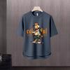 Nueva camiseta de manga corta para hombre, estilo coreano de verano, moderna, sencilla, de media manga, estilo Hong Kong, holgada, informal, de marca.