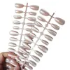 Uñas Postizas Portátiles Estilo Ballet Cortas de PMMA, Piezas de Uñas Pre-dimensionadas, Parches de Uñas con Arte Terminado, Arte de Uñas de Color Sólido Hecho a Mano, Removibles, Al Por Mayor