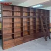 Estantería de Madera Maciza de Nogal Negro Exportación Personalizada de Guangzhou Estantería Americana Integrada Archivero Alto de Oficina Estudio