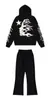 Sudadera con capucha holgada para hombre Hellstar Transfronteriza Alta Calidad Retro Americano High Street Traje NFC