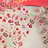 Estilo Caliente Nuevo Año 2025 Pegatinas para Uñas con Relieve Tridimensional Rico León Despertando Dios de la Riqueza Uñas Decoración Linda