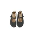 Zapatos de Mary Jane peludos de color gris avanzado mixto para mujer Otoño/invierno calzado de exterior con algodón cálido de felpa zapatos sencillos Birkenstocks