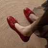 Zapatos Lefu para Mujer con Mary Jane Retro Pies Lazo Zapatos Estilo Pequeño Chanel Falda Zapatos de Temperamento Francés para Mujer No Cansan
