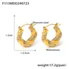 Moda europeia e americana simples em forma de U titânio aço zircão torção brincos femininos estilo ins luz luxo elegante elegante orelha jóias