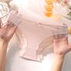 Calcinhas de Seda Gelo para Mulheres, Virilha Respirável de Algodão Puro, Estilo Japonês, Puro Desejo, Costuradas, Cuecas Femininas de Secagem Rápida com Sensação de Nu, Grafeno