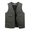 Chaleco de Botones para Hombre de Mediana Edad y Ancianos para Otoño e Invierno con Bolsillos Múltiples, Chaqueta de Chaleco de Algodón Grueso y Cálido para Hombre