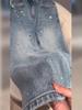 Jeans de Alta Qualidade com Pedrarias para Mulheres, Novo Estilo Outono, Tamanhos Grandes, Cintura Alta, Emagrecedor, Petite, Calça Versátil de Barra Reta