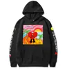 2025Bad Divertido Álbum Moda Estampado Sudadera Forrada de Polar Talla Grande Sudadera con Capucha Sudadera con Capucha de Anime